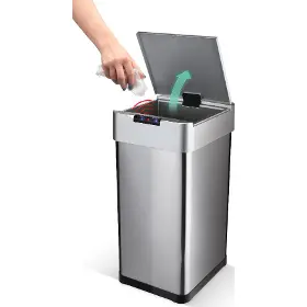 Odpadkový koš - Lamart LT8128 Bezdotykový nerezový koš 40L USB SENSOR - 2