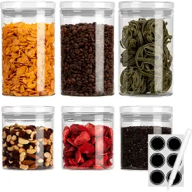 Kuchyňská dóza - Classbach VD 4031 sada 6 skleněných dóz na potraviny (3x 600ml, 3x 1000ml) - 1