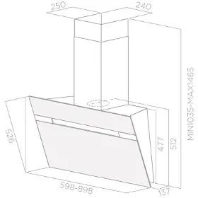 Odsávač pár - Elica STRIPE LUX IX/A/60 - 2
