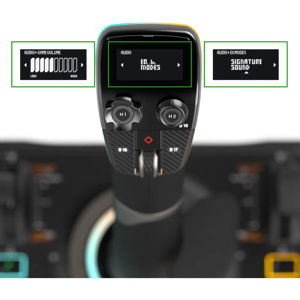 Joystick s displejom.