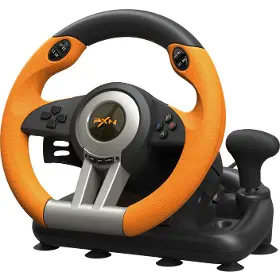 Volant s pedálmi a radiacou pákou - PXN V3PRO Bundle, vrátane radiacej páky, oranžova-čierna - 3