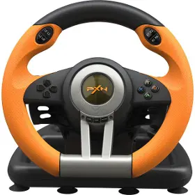 Volant s pedálmi a radiacou pákou - PXN V3PRO Bundle, vrátane radiacej páky, oranžova-čierna - 4