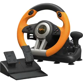 Volant s pedálmi a radiacou pákou - PXN V3PRO Bundle, vrátane radiacej páky, oranžova-čierna - 1