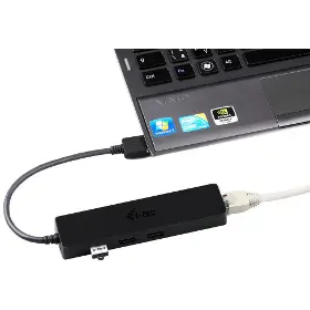 USB Hub - I-Tec USB-A Slim HUB 3 Port + Gigabit Ethernet Adapter - 3
