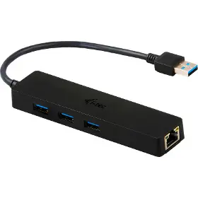 USB Hub - I-Tec USB-A Slim HUB 3 Port + Gigabit Ethernet Adapter - 1