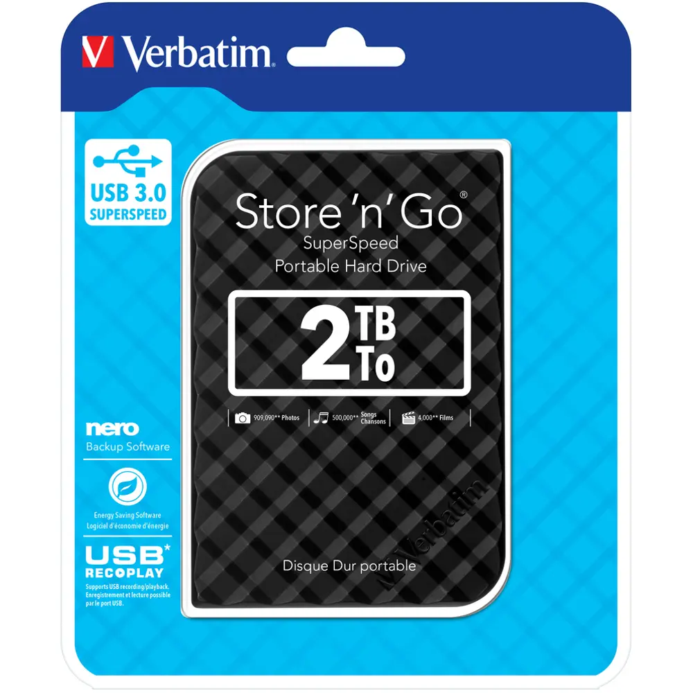 Externý disk 2 TB Verbatim.