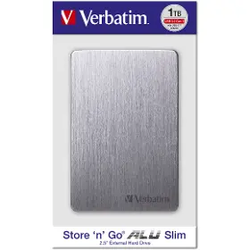 Externí HDD - Verbatim Store'n'Go ALU Slim 1 TB Grey - 4