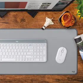 Podložka pod klávesnici a myš - Logitech Desk Mat Studio Series Mid Grey - 4