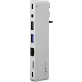 Epico USB-C Pro III (HDMI/TB3/LAN/USB-A/C) Silver