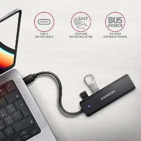 USB rozbočovač - Axagon HUE-C1C 4x USB 5Gbps TRAVEL - 3
