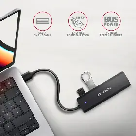 USB rozbočovač - Axagon HUE-C1A 4x USB 5Gbps TRAVEL - 3
