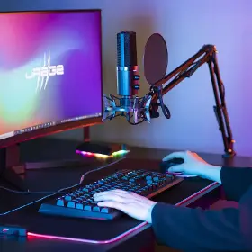 Mikrofón k PC - Hama uRage streamingový a gaming mikrofón - 8