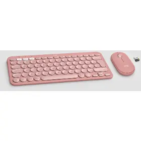 PC klávesnice s myší - Logitech Pebble 2 Combo Rose - 2