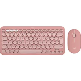 PC klávesnice s myší - Logitech Pebble 2 Combo Rose - 1