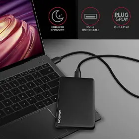 Redukcia - Axagon EE25-SL, USB 3.2 Gen 1 - SATA 6G, 2.5" SLIDE box, bez skrutiek, čierny - 5
