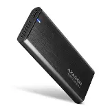 Axagon EEM2-SB2, USB-C 3.2 Gen 2 - M.2 NVMe a SATA SSD kovový RAW box, bez skrutiek, čierny