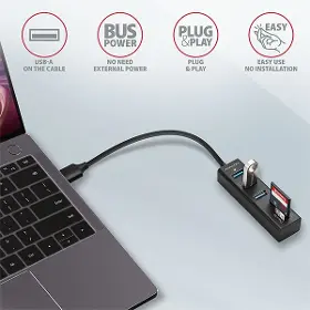 USB rozbočovač - Axagon HMA-CR3A - 4