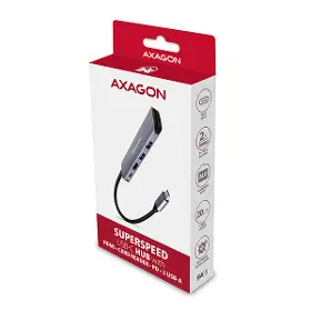 USB rozbočovač - Axagon HMC-5, USB 3.rozbočovač 2. generácie, 2x porty USB-A, HDMI, slot SD/microSD, 100W PD, 20cm kábel USB-C - 6