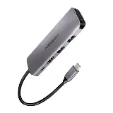 Axagon HMC-5, USB 3.rozbočovač 2. generácie, 2x porty USB-A, HDMI, slot SD/microSD, 100W PD, 20cm kábel USB-C