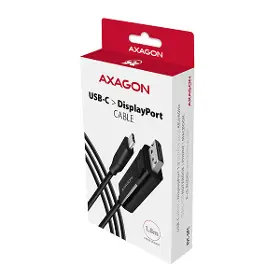 Redukcia - Axagon RVC-DPC, redukcia / kábel USB-C -> DisplayPort 1.8 m, 4K/60 Hz - 6