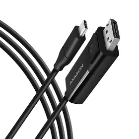Redukcia - Axagon RVC-DPC, redukcia / kábel USB-C -> DisplayPort 1.8 m, 4K/60 Hz - 1