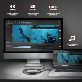 Redukcia - Axagon RVC-HI2M, USB-C -> HDMI 2.0a redukcia / adaptér, 4K/60Hz HDR10 - 3