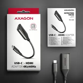Redukcia - Axagon RVC-HI2M, USB-C -> HDMI 2.0a redukcia / adaptér, 4K/60Hz HDR10 - 5