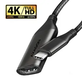 Redukcia - Axagon RVC-HI2M, USB-C -> HDMI 2.0a redukcia / adaptér, 4K/60Hz HDR10 - 1