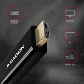 Kábel - Axagon RVD-HI14C2 DisplayPort to HDMI 1.4 redukce / kabel 1.8m 4K/30Hz - 3
