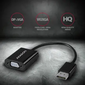 Redukcia - Axagon RVD-VGN, redukcia / adaptér DisplayPort -> VGA, FullHD, 1920*1200 - 2