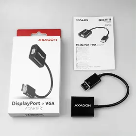 Redukcia - Axagon RVD-VGN, redukcia / adaptér DisplayPort -> VGA, FullHD, 1920*1200 - 5