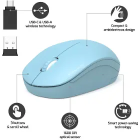 PC myš - Port Connect Wireless (900544) Azure - 5