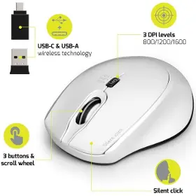 PC myš - Port Designs SILENT (900714) White - 3
