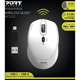 PC myš - Port Designs SILENT (900714) White - 4