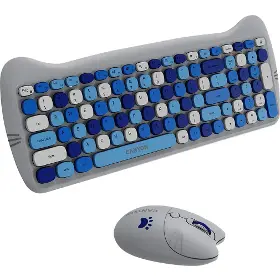 PC klávesnice s myší - Canyon HSET-W6 Kitty Edition Blue - 3