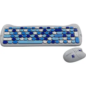 PC klávesnice s myší - Canyon HSET-W6 Kitty Edition Blue - 4