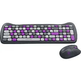 PC klávesnice s myší - Canyon HSET-W6 Kitty Edition Grey/Purple - 4