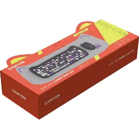 PC klávesnice s myší - Canyon HSET-W6 Kitty Edition Grey/Purple - 6