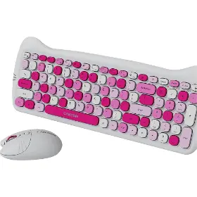 PC klávesnice s myší - Canyon HSET-W6 Kitty Edition Pink - 3