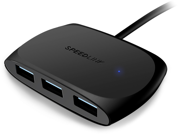 Speed Link Snappy USB Hub 4-Port Black | Planeo