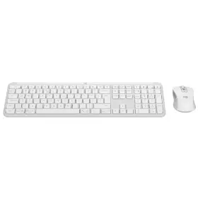 PC klávesnice s myší - Logitech MK950 Signature Slim Keyboard and Mouse Off white US - 2