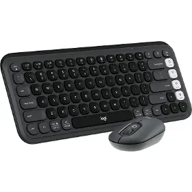 PC klávesnice s myší - Logitech Pop Icon Combo myš a klávesnice Graphite US - 4