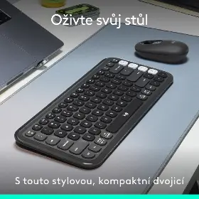 PC klávesnice s myší - Logitech Pop Icon Combo myš a klávesnice Graphite US - 5