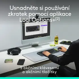 PC klávesnice s myší - Logitech Pop Icon Combo myš a klávesnice Graphite US - 6