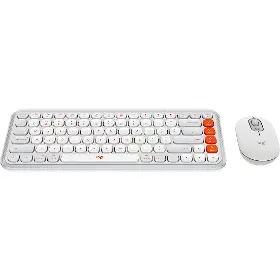PC klávesnice s myší - Logitech Pop Icon Combo myš a klávesnice Off-white US - 2