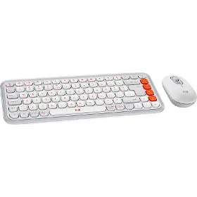 PC klávesnice s myší - Logitech Pop Icon Combo myš a klávesnice Off-white US - 3