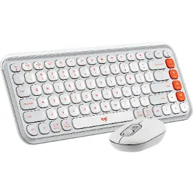 PC klávesnice s myší - Logitech Pop Icon Combo myš a klávesnice Off-white US - 4