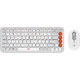PC klávesnice s myší - Logitech Pop Icon Combo myš a klávesnice Off-white US - 1