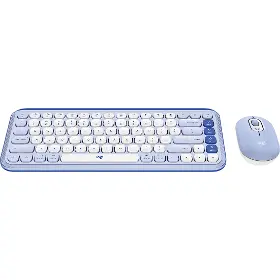 PC klávesnice s myší - Logitech Pop Icon Combo myš a klávesnice Lilac US - 2