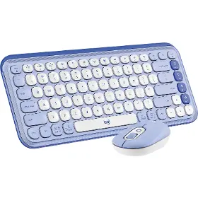 PC klávesnice s myší - Logitech Pop Icon Combo myš a klávesnice Lilac US - 4
